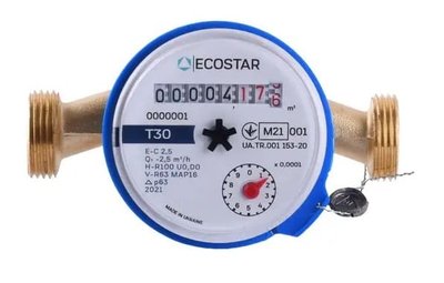 Счетчик холодной воды ECOSTAR DN15 1/2 L110 6671 фото