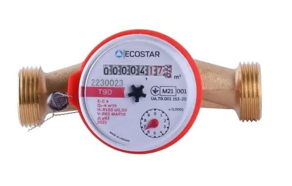 Лічильник гарячої води ECOSTAR DN20 3/4 L130 6686 фото
